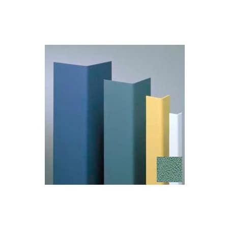 Pawling Vinyl Surface Mounted Corner Guard, 135Deg Corner, 1-1/2" Wing, 12' Height, Teal, Drilled CGD-1245-12-377